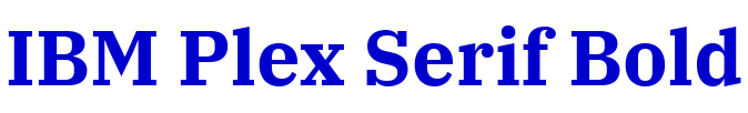 IBM Plex Serif Bold الخط